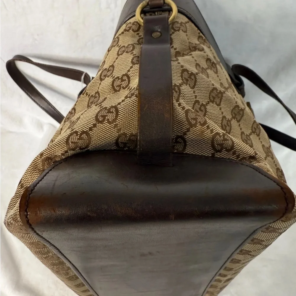 Gucci Brown canvas Monogram Tote Bag